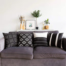 Axyaa Black Nordic Decor Cushion Cover 18x18 for Boho Living Room Décor