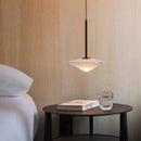Axyaa Glass Saucer Shape Small Chandelier with LED Lighting