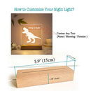 Axyaa Dinosaur Nightlight USB 3D Lamp Customized Name Kids Gift