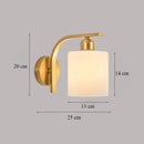 Luxury Brass Glass Wall Lamp Axyaa Home Art Deco Sconce Wall Lights
