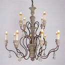 Axyaa Rustic Iron Pendant Chandelier - Vintage Industrial Ceiling Lighting Fixtures