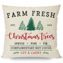 Axyaa Christmas Linen Cushion Covers for Stylish Sofa Decor