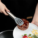 Axyaa Stainless Steel Kitchen Bread Tongs with No-Slip Handle