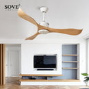 Axya Modern White Plastic Blade Ceiling Fan - Remote Control, Bedroom Decor