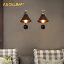 Axyaa Industrial Wall Lamp: Adjustable LED Sconces, Retro American Country Style