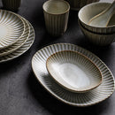Axya Ceramic Heart Plate - Handmade Oval Dish for Home, Fish, Sauce, Fruit