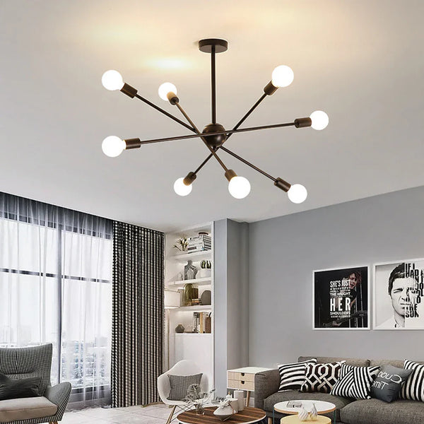 Axya Industrial Sputnik Chandelier for Modern LED Ceiling Lighting