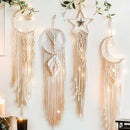 Boho Moon Dream Catcher Wall Hanging by Axyaa