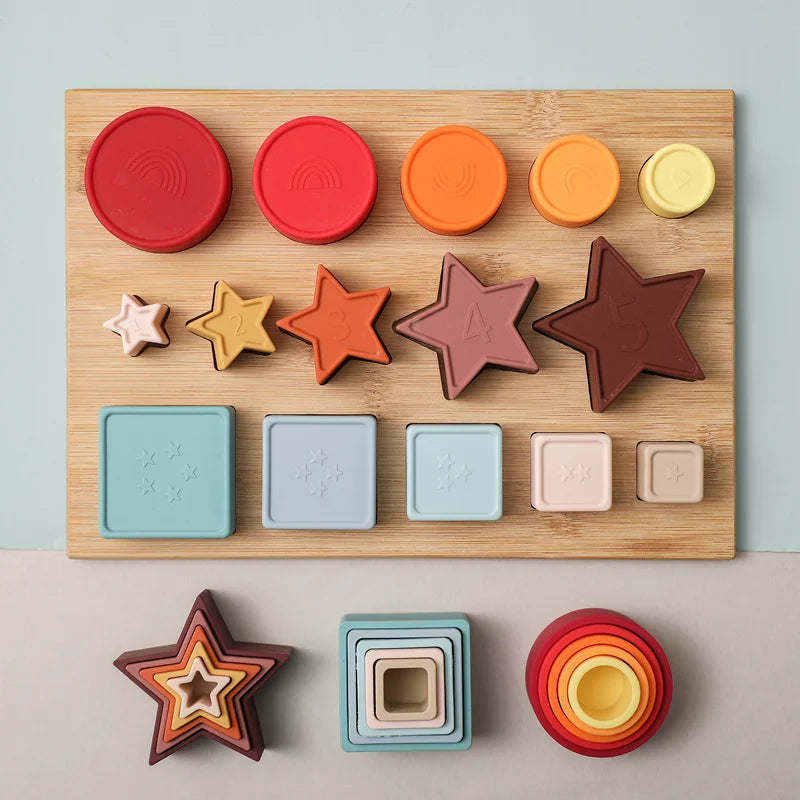 Axya Silicone Block Montessori Toy Set