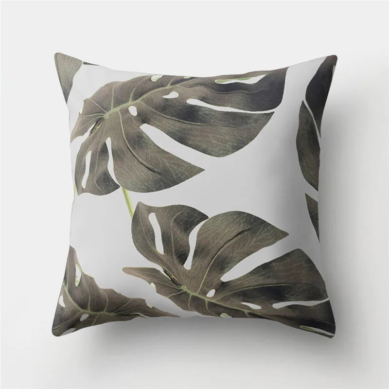 Axyaa Tropical Plants & Hibiscus Flower Pillow Cover Collection