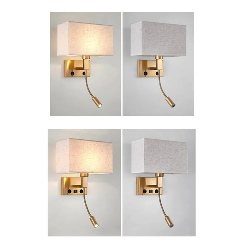 Axyaa Vintage Swing Arm Wall Lamp - Bronze Finish Bedside Reading Light