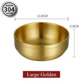 Axyaa Double Layer Stainless Steel Ramen Bowl Korean Tableware Kitchen Utensils