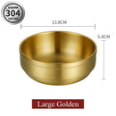 Axyaa Double Layer Stainless Steel Ramen Bowl Korean Tableware Kitchen Utensils