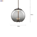 Axyaa Nordic Glass LED Pendant Lights - Modern Hanging Light for Dinning Living Room
