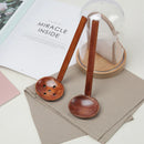 Axyaa Wooden Ramen Soup Spoon Colander - Japanese Style Long Handle Cooking Tool