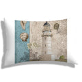 Axyaa Sea Lighthouse Shells Plush Pillowcase - Home Decoration Sofa Cushion Cover