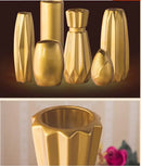 Axyaa Europe Gold-plated Ceramic Vase Creative Design Porcelain Flower Vase