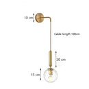 Axyaa Scandinavian LED Wall Lamp Nordic Round Bedside Reading Light E27