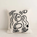 Axyaa Abstract Embroidered Cushion Cover 45x45cm/30x50cm for Living Room Sofa