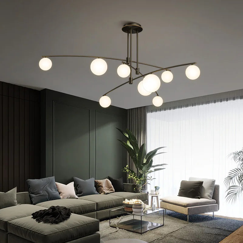 Axyaa Nordic Magic Bean Chandelier Modern Creative Living Room Bedroom Lighting