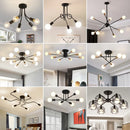 Axyaa Rod Iron Sputnik Chandelier Vintage Ceiling Lamp Light Fixture.