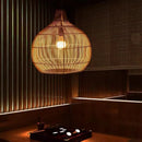 Axyaa Hand-Woven Rattan Pendant Light for Living & Dining Room