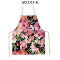 Axyaa Tropical Floral Kitchen Apron for Cooking, Baking, Cleaning - 47x38cm