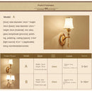 Axyaa Nordic Glass Shade Wall Lamp with Switch - Modern Bedroom Decor
