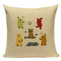 Axyaa Nordic Bear Cushion Cover 45x45cm Cute Cartoon Animal Pillow Case