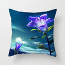 Axyaa Sunflower Lotus Lily Rose Pattern Pillow Cover for Home Chair Car Sofa