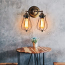 Axyaa Rustic Wire Metal Cage Wall Sconce E27 Adjustable Industrial Retro Wall Lamp