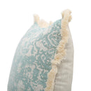 Axyaa Green Tassel Cotton Linen Pillow Cover for Retro Home Decor