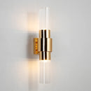 Axyaa Gold Glass LED Wall Lamp: Modern Nordic Style for Living Room, Bedroom, Bathroom