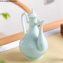 Axya Golden Outline Ceramics Hip Flasks - Retro Court Style Drinkware