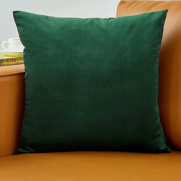 Axyaa Luxury Velvet Beige Cushion Cover for Elegant Home Decor