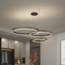 Axyaa Modern Art Loft Chandelier for Living Room, Kitchen, Hallway - Circle Pendant Lighting
