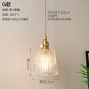 Axyaa Nordic Style Copper Pendant Light with Glass Shade - Modern Hanging Lamp