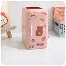 Axyaa Mini Fridge Pen Holder & Desk Organizer: Cute, Kawaii, Creative Storage Box