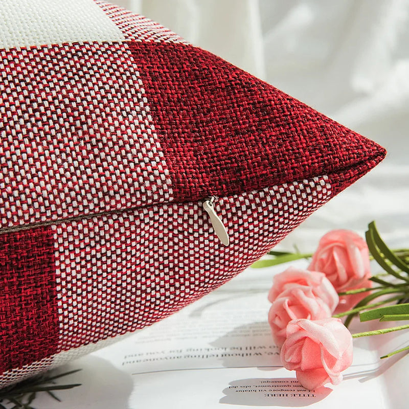 Axyaa Plaid Geometric Stripe Cushion Cover for Home Decor & Sofa Bed