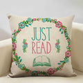 Axyaa Life Beautiful Words Linen Cushion Cover 45x45cm Luxe Bedroom Decor