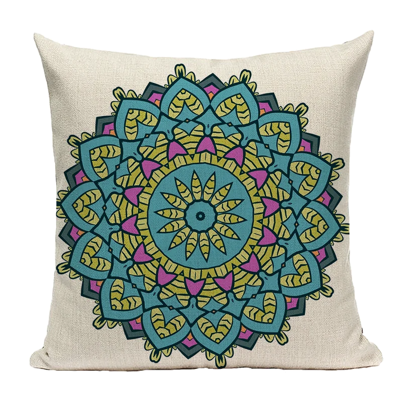 Bohemian Linen Cushion Cover 45x45 for Sofa - Axyaa Brand Home Decor