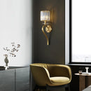 Axyaa Crystal Wall Lamp: Elegant Indoor LED Lighting in European Style
