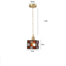 Axyaa Copper LED Glass Pendant Lamp Nordic Modern Style Dining Bedroom Light