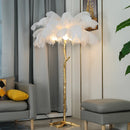 Luxury Nordic Ostrich Feather Floor Lamp by Axyaa: Unique Home Lighting Design