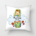Axyaa Cartoon Doll Pattern Polyester Cushion Cover for Home Decor