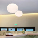 Axyaa White Glass Pendant Lamp for Modern Living Room and Kitchen Decor