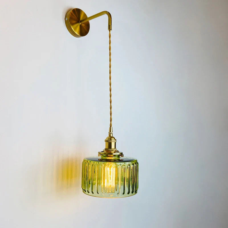 Axyaa Modern Glass Wall Sconce Light for Bedroom Decor