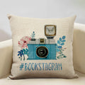 Axyaa Life Beautiful Words Linen Cushion Cover 45x45cm Luxe Bedroom Decor