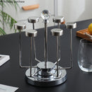 Axya Rotating Cup Holder Storage Rack - Metal Tumbler Decor & Organizer.