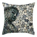Buddha Pattern Throw Pillow Cover by Axyaa for Home, Car, Sofa Décor